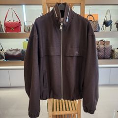 ami 아미 드라이 울 윈드브레이커 브라운